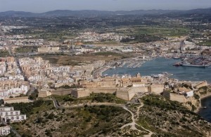 Imagen aérea de Eivissa.