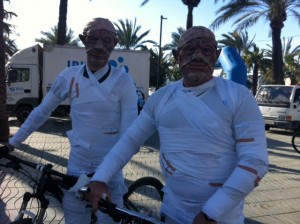 Dos de los participantes de la pasada edición de la marcha des Porquet. Foto: D. V.