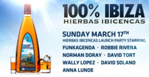 En la imagen, el cartel de la fiesta de lanzamiento de las hierbas ibicencas en el Miami Winter Music Conference. Foto: Twitter oficial Hierbas USA