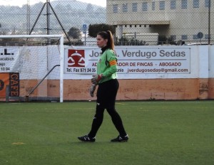 Yaiza Pérez, durante un partido con la selección balear Sub 16.