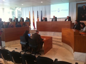 Imagen del pleno celebrado hoy en el Consell Insular de Eivissa