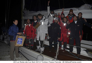 Los ganadores de la versión Este, a su llegada a Sant Antoni