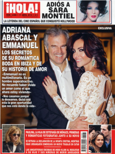 La veracruzana posa con su prometido en la portada de la revista más glamourosa del papel couché patrio. 