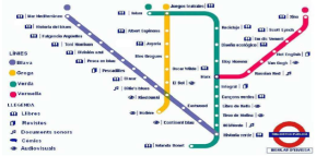 Aquest mapa de lectures, música i cinema està dissenyat com un plànol del metro. 