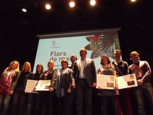 Els premiats acompanyats per l'alcalde de Santa Eùlària. Foto: Ajuntament de Santa Eulària.