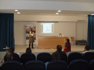 Imagen del encuentro entre la Fundació y los empresarios en el auditorio 