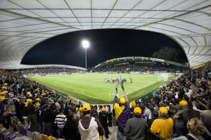 Imagen del estadio del Maribor. Eslovenia, una de las paradas obligatorias del planeta Àxel. Foto: Skycraper City.