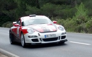 Imagen del Porsche 911 de Martin Algermis, en el segundo tramo Cala Vadella-Sant Josep