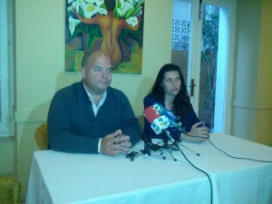 Ignacio Rodrigo y Míriam Valladolid durante la rueda de prensa. Foto: V.R.