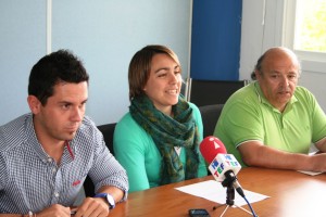 Rafael Triguero, Mar Sánchez y Toni Roig, durante la presentación del XIX Memorial Toni Bonet.