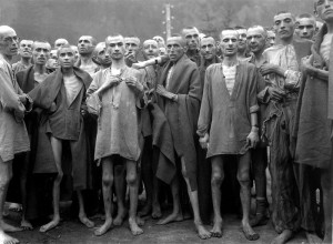 Presoners alliberats d'Ebensee, un dels camps satèl·lits Mauthausen. Fotos: Wikipedia.