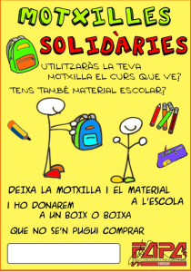 En la imagen, el cartel de esta iniciativa solidaria.