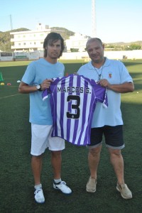 Marcos García y Juan José Forneri, cuando el jugador aún militaba en el Valladolid.