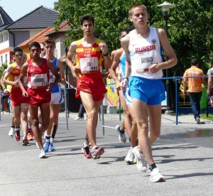 Marc Tur, durante la pasada Copa de Europa de marcha disputada en Eslovaquia.