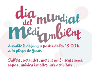 Cartell promocional del Dia Mundial del Medi Ambient a Jesús.