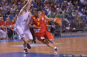 Jaime Fernández volvió a ser el máximo anotador de España con 17 puntos. Foto: FIBA Europe