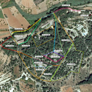 Una vista aérea de las distintas fincas que conforman el terreno del Polvorín de Santa Gertrudis.