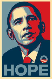 El famoso cartel que Shepard Fairey realizó para Barack Obama.