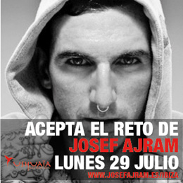 Cartel promocional del 'reto de Josef Ajram'.