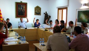 Imatge d'una votació al ple del Consell Insular de Formentera. Foto: CIF.