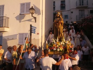 La Virgen del Carmen, el año pasado, poco antes de embarcar