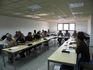 Una imatge de la sessió conjunta dels comitès tècnics de gestió d'emergències i de planificació en protecció civil.