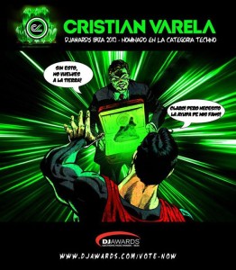 Cristian Varela pide la ayuda de sus fans para hacerse con la Kryptonita en la categoría de Techno.