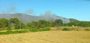 imatge del fum en l'inici de l'incendi