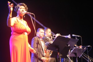 Tracey Reid, durante su actuación en el último día del Eivissa Jazz 2003.