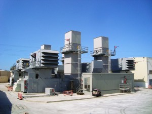 Imatge d'una de les turbines de la central tèrmica de Endesa a Eivissa.