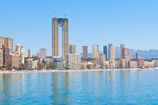 El rascacielos Intempo en el skyline de Benidorm. Foto: intempobenidorm.com.