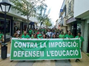 Manifestación con el TIL en FormenteraFoto: Ràdio Illa