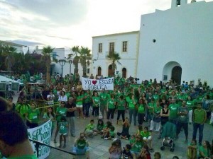 Manifestació a Formentera. Foto: Ràdio Illa