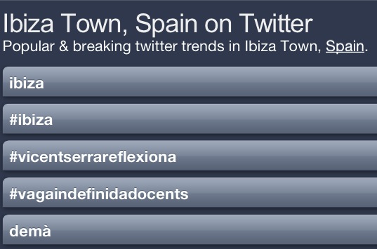 Els trending topics a Eivissa, aquest dimarts.