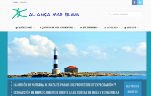 A través de su web, publicada en catalán y castellano, Alianza Mar Blava quiere ofrecer el máximo de información posible a los interesados en detener las prospecciones petrolíferas frente a las Pitiüses.