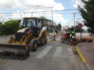 Imatge de les obres que ja s'estan desenvolupant. Foto: Ajuntament de Santa Eulària.