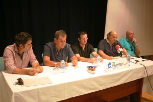 Biel Gili, Ramón Cid, Valentín Rocandio, Toni Roig y Bartolo Torres, en la presentación de las Jornadas de Tecnificación.