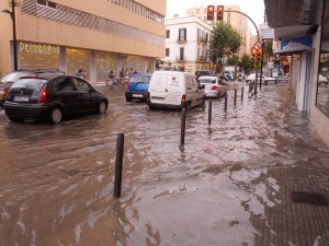 Las lluvias caídas la semana pasada evidenciaron la insuficiencia de la red de pluviales de la que dispone Vila en la actualidad. Foto: V. Ribas