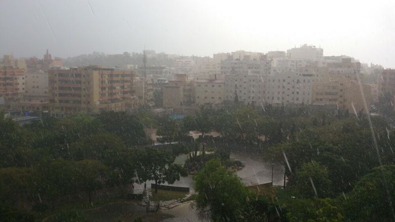 Vista de Vila bajo la lluvia, también a las 12.30 horas. Foto: R.M.