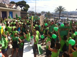 Imatge de la concentració de protesta a Sant Antoni. Foto: D.V.