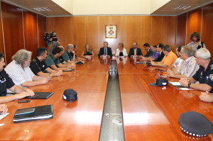 Un moment de la reunió celebrada aquest matí al Consell d'Eivissa