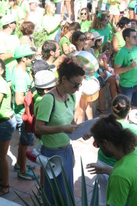 Protesta de profesores delante del Ayuntamiento de Sant Josep