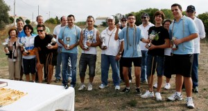 Jaume Ferrer y Sergio Jiménez posan junto a los ganadores de todas las categorías.