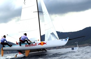 En la imagen, uno de los barcos participantes en la única manga celebrada este jueves