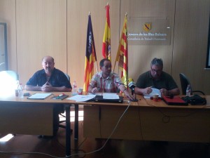 Los secretarios de Salud Laboral de CCOO de Ibiza, Agustín Gutiérrez, Pedro Linares y Rogelio Marín