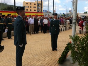 Homenaje a los agentes caídos. 