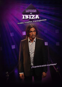 Rafa Méndez, en el cartel de presentación del programa La fiesta en Ibiza. Foto: Hideas