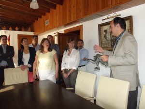 Visita de la delegació portuguesa a l'Ajuntament. Foto: Ajuntament de Santa Eulària.