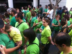 En la imagen, una de las jornadas de protesta de los profesores a principio de curso