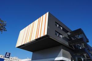 Detalle de uno de los bloques del nuevo hospital de Can Misses. 